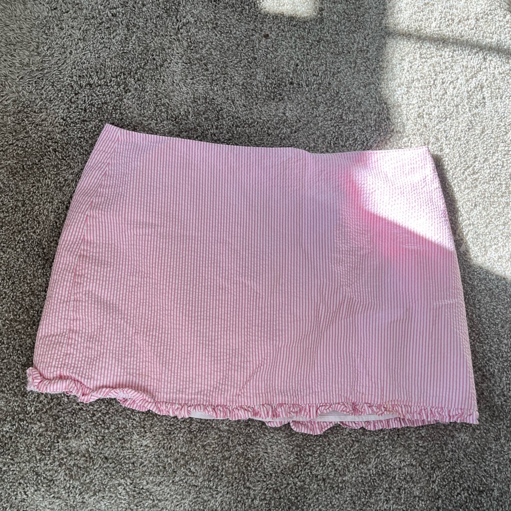 Lilly Pulitzer Seer Sucker Mini Skirt in Pink